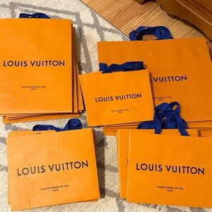 Louis Vuitton Bold Orange Bags with Blue Accents